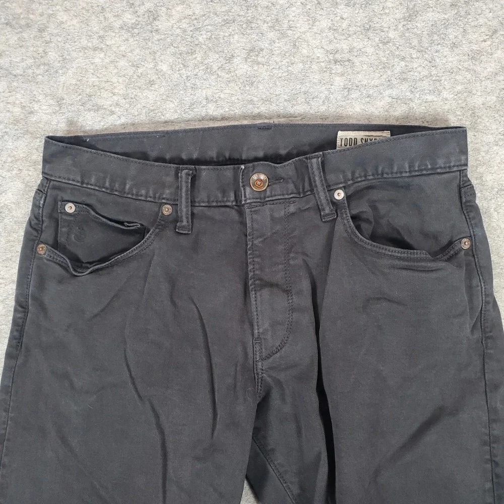 Todd Snyder Pants Men 30x30 Black Slim Fit Cotton Stretch JE037785-BK01 5-Pocket